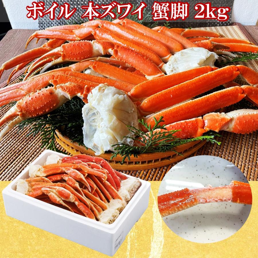 ズワイガニ かに 蟹 ずわい ボイル 本ズワイ 蟹 脚  ２ｋｇ