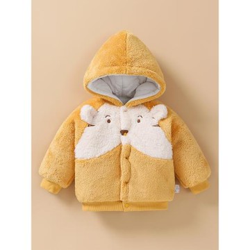 冬天嬰兒衣服上衣外出一歲寶寶冬裝外套特厚絨衫保暖加厚棉服小童