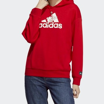 【ADIDAS】GFX HOODY 新年款 棉質 大學T 帽T 紅色 HZ2993