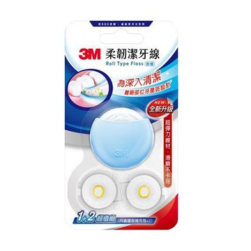 3M柔韌深潔牙線_馬卡龍造型/RTF1/30mx3捲/組/粉,黃,藍,綠(隨機出貨)