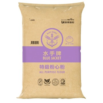 聯華製粉 BLUE JACKET 水手牌 水手特級粉心粉中筋麵粉 適用於包子、饅頭、麵條、水餃皮、蔥油餅及中式點心  10kg  1包