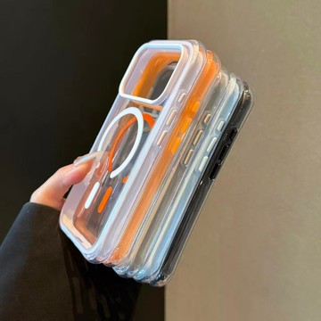高透晶透磁吸殼 耐黃簡約設計 防摔保護殼 適用 iPhone 17 16 15 14 13 12 11 Pro Max