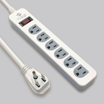 【威電 WEITIEN】1開6座電腦延長線(4-6-9尺) CK-3165