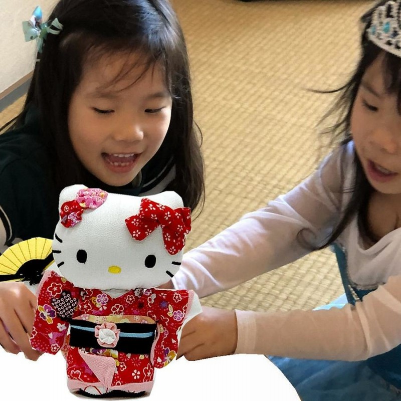 ハローキティ 浴衣 キティちゃん 着物 招き猫 江戸きめこみ 日本
