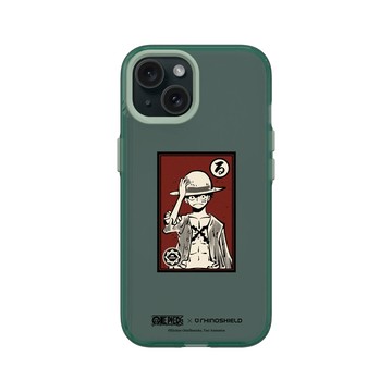 iPhone 15 Clear 憂墨綠 - 航海王 One Piece - 角色畫框系列-魯夫