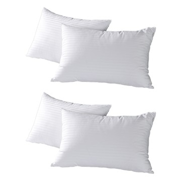 KIT 60支純棉皇家緞面枕頭套  70 x 50cm  白色  4個