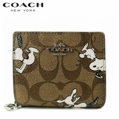 出産祝い 21新作 コーチ ピーナッツ コラボ スヌーピー 二つ折り財布 Coach ファクトリー Coach X Peanuts スナップ ウォレット シグネチャー キャンバス スヌーピー プリント 財布 ケース Www Ranirevatidevisvnic Com