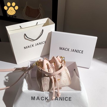 新國風刺繡粉手提斜挎水桶包女2025新款 束口手提斜挎包 ws7311ws8051