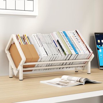 桌面書架兒童小型書桌架簡易收納窗臺置物臺面飄窗床頭書桌上立架