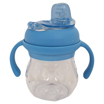 OXO tot 寶寶握鴨嘴杯 4M+適用  暮日藍  200ml  1個