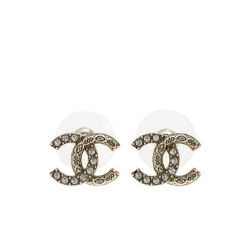 【CHANEL】香奈兒 經典雙C金屬銀色耳環  -  ABD767B17147 NZ519