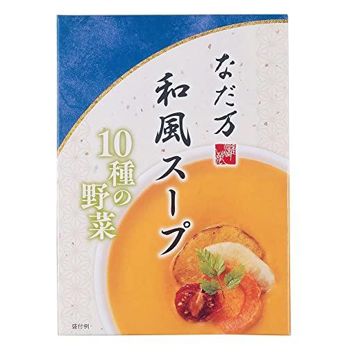 なだ万 和風スープ6種セット(渡り蟹 甘えび 繊維野菜 かぼちゃ 10種の野菜 とうもろこし) 130g×各2箱（計12箱）