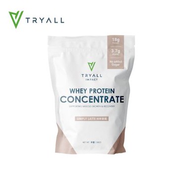[台灣 Tryall] 濃縮乳清蛋白粉-純粹拿鐵 (500g/袋)