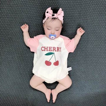 新生嬰兒連體衣服夏季薄款女寶寶夏裝短袖包屁衣睡衣三角哈衣公主