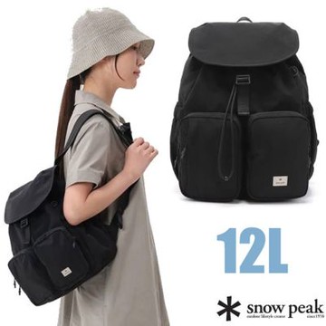 【Snow Peak SK】Cample 背包 12L.日用休閒雙肩後背包_SKS25ZUCBP12 BK 黑