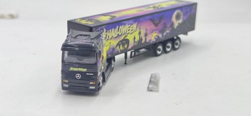SCHUCO1/87  MB Actros Koffersattelzug平治貨柜車 鏡子自組裝