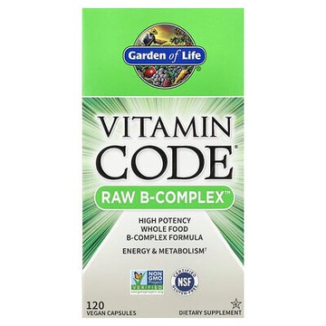 Garden of Life, Vitamin Code，RAW B 族維生素，120 粒全素膠囊