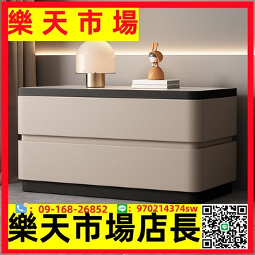 加寬床頭柜大尺寸簡約現代輕奢風高級感70cm寬家用臥室實木收納柜