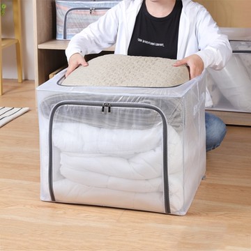 真心良品 儲藏氏透明雙開收納箱80L-2入