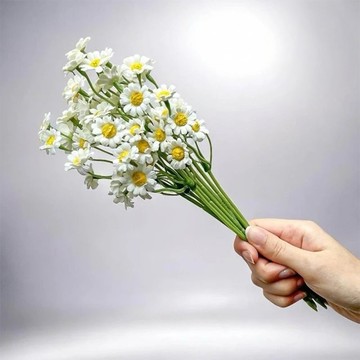 法式野餐洋甘菊純潔白仿真花花材(1入組)