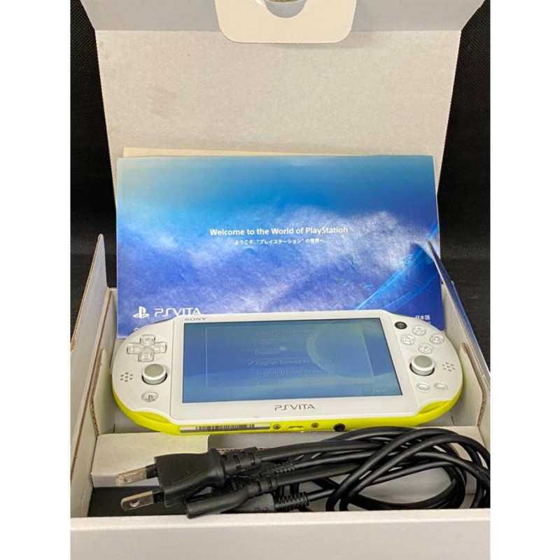 中古品 本体】SONY PSVITA PCH-2000 ZA13 ライムグリーン/ホワイト Wi ...