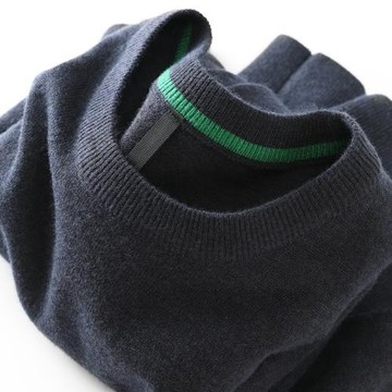 舒服的狠羊毛衫修身款針織衫時尚休閑純色百搭打底毛衣男秋冬圓領