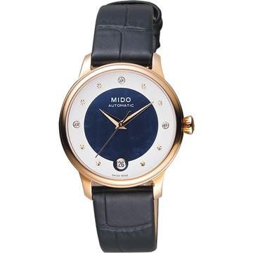 MIDO 美度 Baroncelli 真鑽珍珠貝機械女錶-33mm M0392073610601