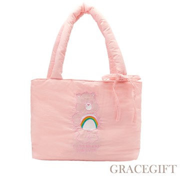 【Grace Gift】Care Bears - 樂觀小熊澎澎刺繡空氣包 粉紅