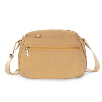 J II 斜背包 夢特多隔層尼龍斜背包-焦糖奶-7011-21