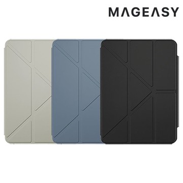 平板保護套 MAGEASY Apple iPad Pro 12.9 (2018~2022) FACET 全方位支架透明背蓋保護套 平板皮套【愛瘋潮】