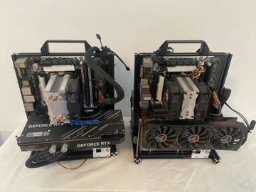 【免運】開放式主機殼 matx電腦機箱機架鋁合金 atx創意itx桌上型電腦箱 主機小主機殼