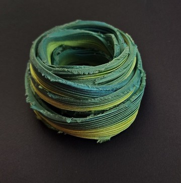 30 公分 1/3 碼純絲織帶手工天然絲綢打褶布料