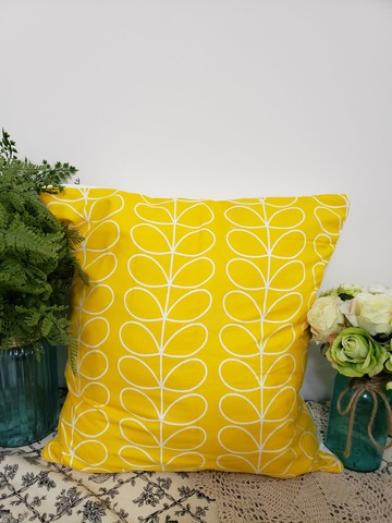 北歐風格簡約黃色花圖案抱枕靠枕靠墊枕套