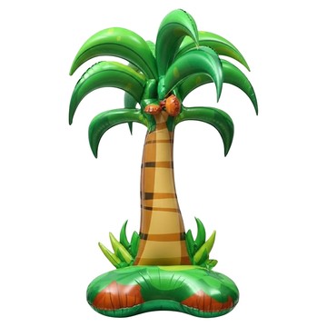 51吋站立 叢林系列 鋁箔氣球  1個  大椰子樹 有果實 綠色 + 棕色