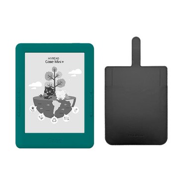 [收納袋優惠組] HyRead Gaze Mini+ 6吋電子紙閱讀器(石墨綠)+Gaze收納保護套(霧黑色)