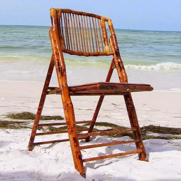 戶外沙灘折疊椅子 簡易輕便竹子折疊椅 原木色可折疊凳子竹沙灘椅