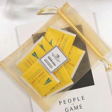 Mir Korea 網紗束口袋 5號  金色  1組