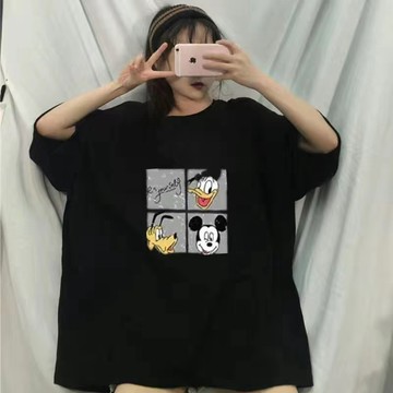 Emma大尺碼T恤上衣.特大碼 短袖T恤 女生T恤韓版 寬鬆 夏裝150公斤胖MM加肥加大顯瘦韓版短袖T恤女