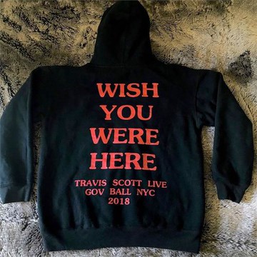 WISH YOU WERE HERE美式復古印花連帽衛衣潮牌男女大碼純棉帽衫潮