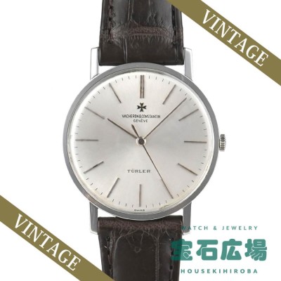 VACHERON CONSTANTIN 6563 ラウンドフェイス 腕時計 SS 革 メンズ