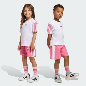 【adidas 愛迪達】 ESSENTIALS 運動套裝 短袖/短褲 童裝 KC6147