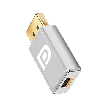 DP公 - Mini DP母 DP轉Mini DP公對母8k影音轉接頭雙向互轉Mini DisplayPort DP1.4版高清公轉母訊號連接器