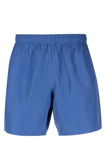 Ea7 Emporio Armani - logo-print swim shorts - men - Polyester/Polyester - 54 - Blue