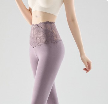 秋褲打底褲純棉高腰女秋蕾絲線褲保暖褲大碼薄款襯褲冬季新款