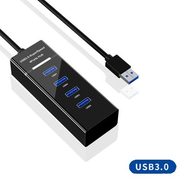 JHS USB3.0 4口高速HUB 集線器 30CM 擴展器 分線器 USB擴充 USB延長線 HUB