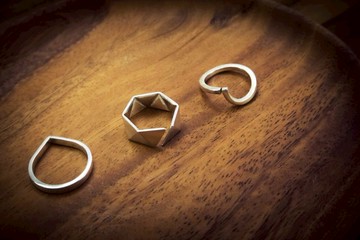 續未來 三角形(小) 925純銀戒指-64DESIGN