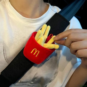 天天上品👼薯條汽車安全帶護肩套車用裝飾品好物可愛創意女生送閨蜜新車禮物