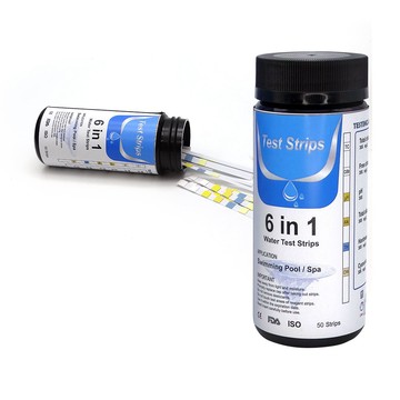 其它檢測/測量工具 六合一水質測試紙 50入 ph紙 水硬度 飲用水 消毒液 石蕊試紙 酸鹼度 測試紙 飲用水 試劑條 208-TS650