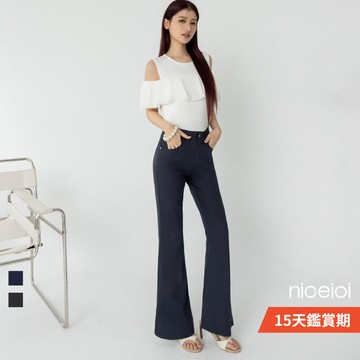 niceioi 顯瘦神器 熱賣款 喇叭褲 2色 [逆天比例高腰超彈力修身喇叭褲] 超值推薦 女裝 2H63A003