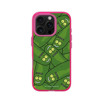 iPhone 16 Pro Clear 粉漾桃 - 瑞克和莫蒂 Rick and Morty - 罐子裡的泡菜瑞克